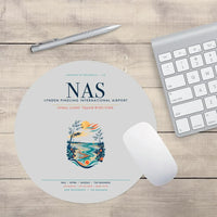 Thumbnail for Lynden Pindling International Airport Nassau (NAS) design on light gray round mouse pad