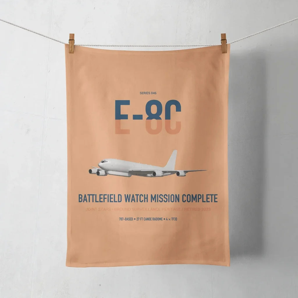 E-8C Joint STARS design on orange towel
