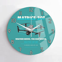 Thumbnail for DJI Matrice 30T design on turquoise no frame wall clock