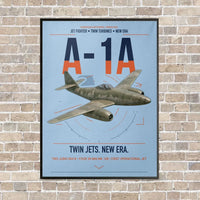Thumbnail for Messerschmitt Me 262A-1a vertical canvas print - framed - light blue background
