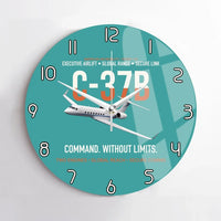 Thumbnail for C-37B Global Command Link design on turquoise no frame wall clock