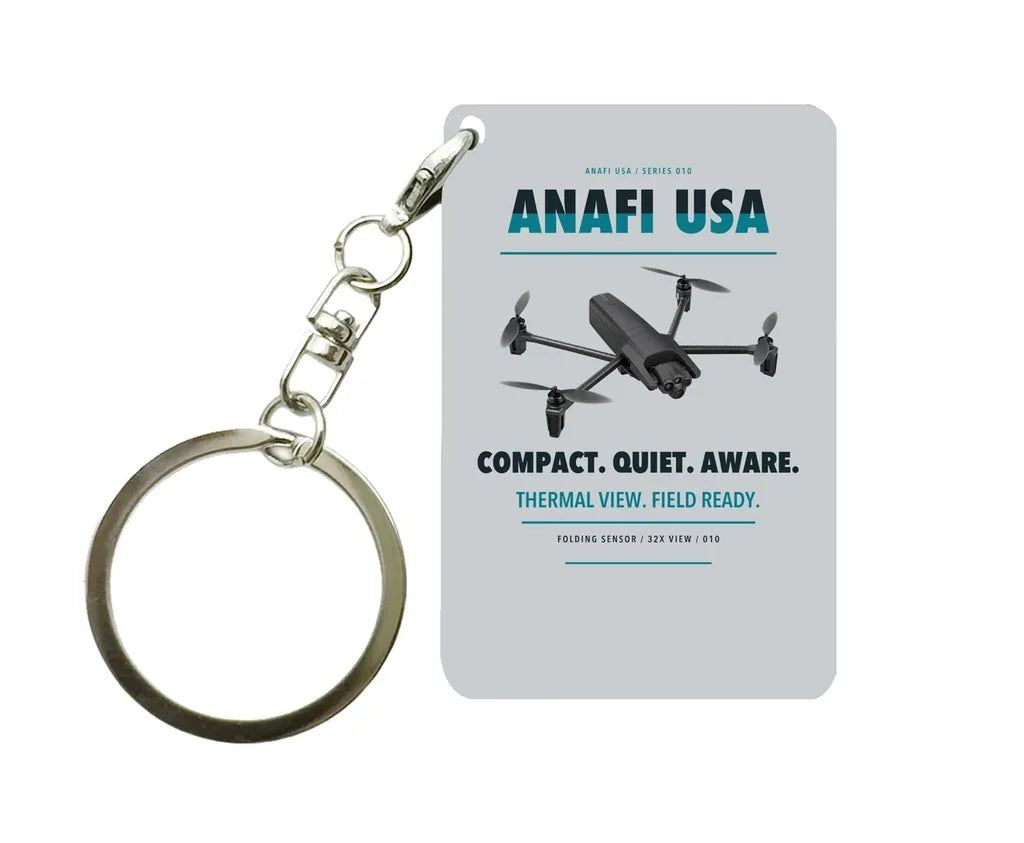 Parrot ANAFI USA Key Chain design on light gray key chain