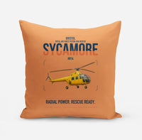 Thumbnail for Bristol Sycamore HR14 design on orange pillow
