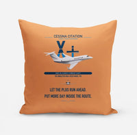 Thumbnail for Cessna Citation X+ design on orange pillow