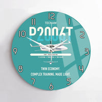 Thumbnail for Tecnam P2006T design on turquoise no frame wall clock