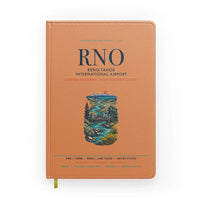 Thumbnail for Reno-Tahoe International Airport (RNO) design on orange notebook