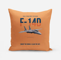 Thumbnail for F-14D Tomcat Sweep The Wings Clear The Sky design on orange pillow