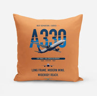 Thumbnail for Airbus A330-900neo design on orange pillow