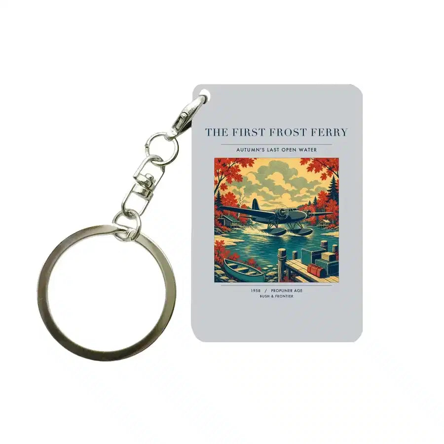 VINTAGE G4433 - The First Frost Ferry - Designed Key Chain design on lightgray