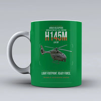 Thumbnail for Airbus Helicopters H145M LUH SOF design on green ceramic mug, double-side print