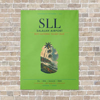 Thumbnail for Salalah Airport SLL vertical canvas print - no frame - light green background