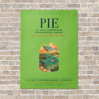 Thumbnail for St. Pete–Clearwater International Airport PIE vertical canvas print - no frame - light green background
