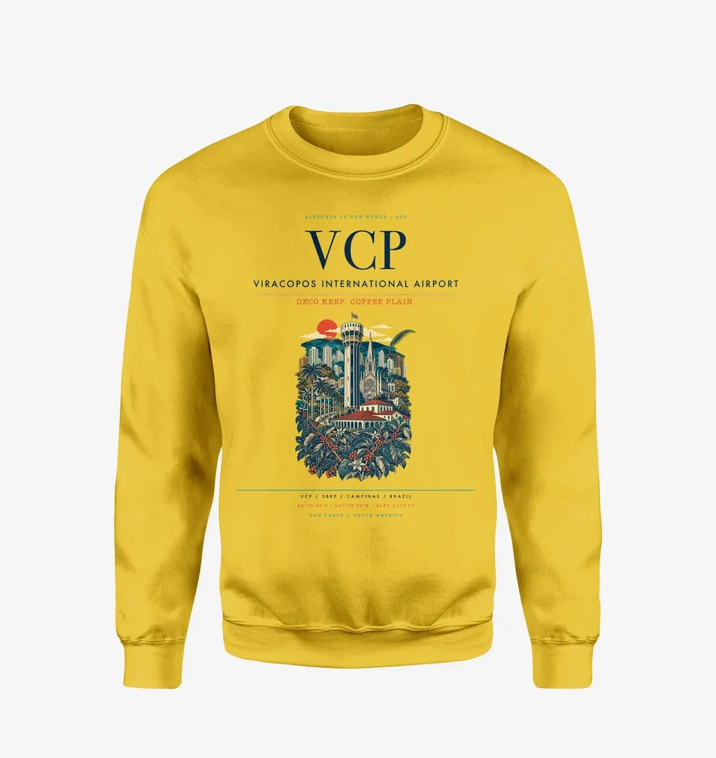 Viracopos International Airport VCP Sweatshirt - Yellow