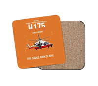 Thumbnail for Airbus H175 design on orange 1 piece coaster
