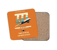 Thumbnail for Boeing 777F design on orange 1 piece coaster