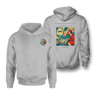 Thumbnail for VINTAGE G4423 - The Grandmother's First Flight - Double-Side Hoodie design on lightgray double side