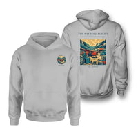 Thumbnail for VINTAGE G4413 - The Payroll Flight - Double-Side Hoodie design on lightgray double side