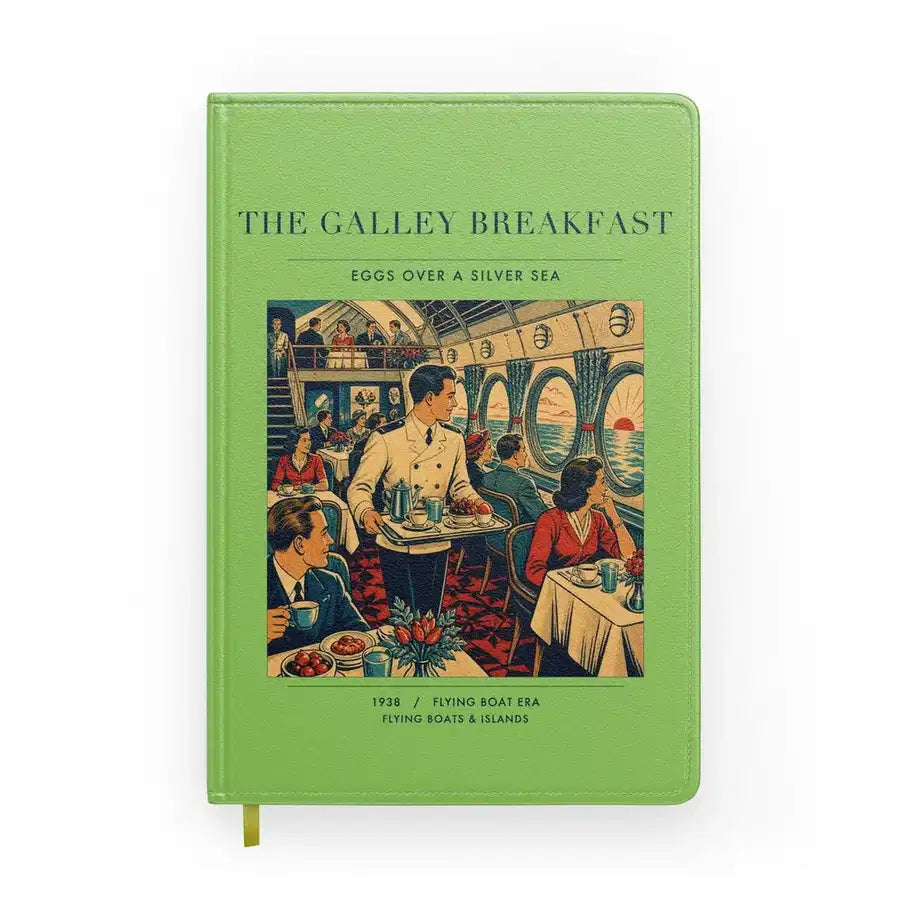 VINTAGE G4184 - The Galley Breakfast - Designed Notebooks design on lightgreen