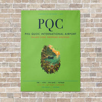 Thumbnail for Phu Quoc International Airport PQC vertical canvas print - no frame - light green background