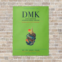 Thumbnail for Don Mueang International Airport Bangkok DMK vertical canvas print - no frame - light green background