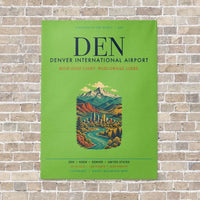 Thumbnail for Denver International Airport DEN vertical canvas print - no frame - light green background