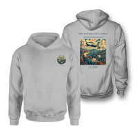 Thumbnail for VINTAGE G4484 - The Power Line Patrol - Double-Side Hoodie design on lightgray double side