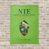 Thumbnail for Nantes Atlantique Airport NTE vertical canvas print - no frame - light green background