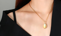Thumbnail for Your Custom Design & Image & Logo & Text Design Can open droplet shaped pendant