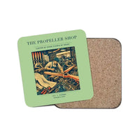 Thumbnail for The Propeller Shop - Designed Coasters design on light green 1-piece