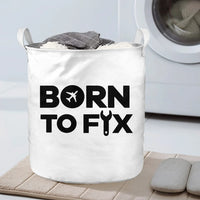 Thumbnail for Born To Fix Airplanes Laundry Basket - view 10