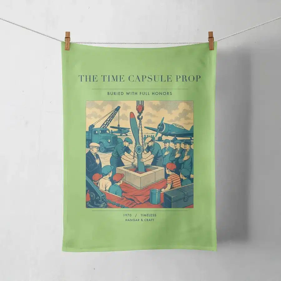 VINTAGE G4428 - The Time Capsule Prop - Designed Towels design on lightgreen