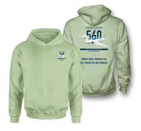 Thumbnail for Cessna Citation 560 - Citation V design on light green double-side hoodie, double-side print