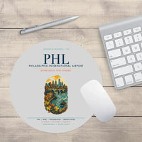 Thumbnail for Philadelphia International Airport (PHL) design on light gray round mouse pad