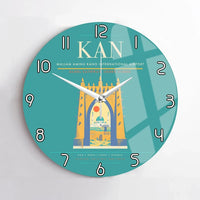 Thumbnail for Mallam Aminu Kano International Airport (KAN) design on turquoise no frame wall clock