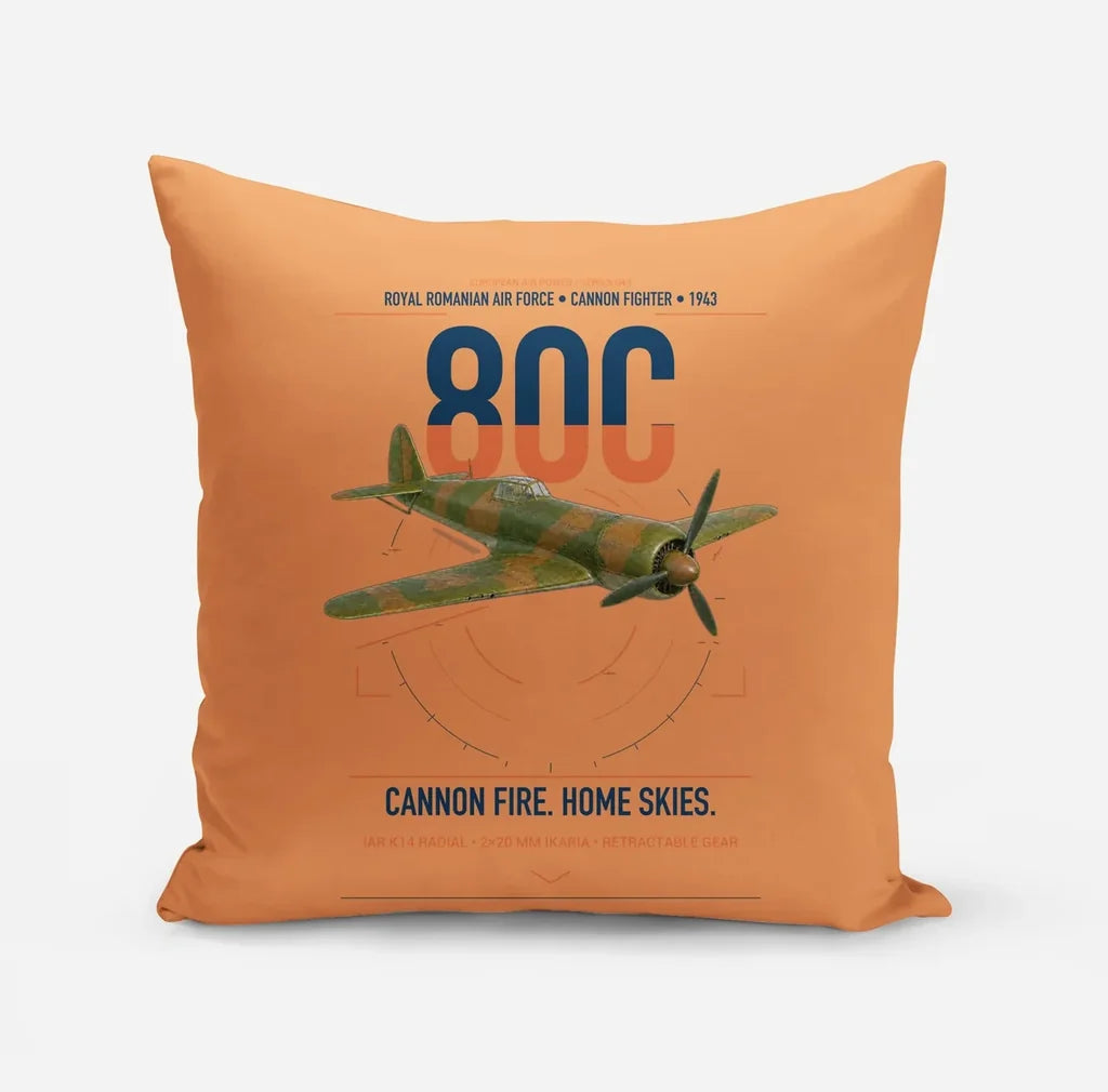 IAR 80C design on orange pillow