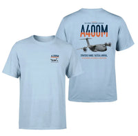 Thumbnail for Airbus A400M Atlas design on light blue t-shirt, double-side print