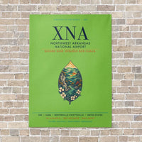 Thumbnail for Northwest Arkansas National Airport XNA vertical canvas print - no frame - light green background
