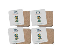 Thumbnail for Riga Airport (RIX) design on light gray 4 pieces set coaster