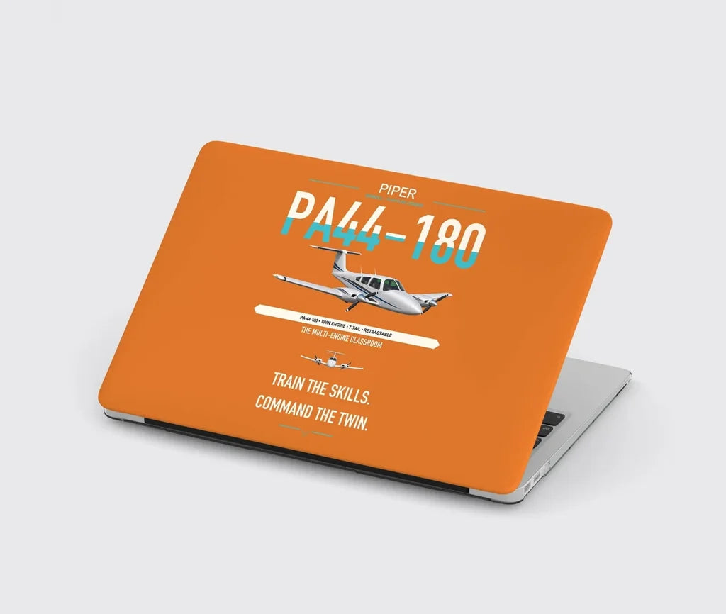 Piper PA-44-180 Seminole design on orange MacBook case
