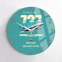 Thumbnail for Boeing 737 MAX 9 design on turquoise no frame wall clock