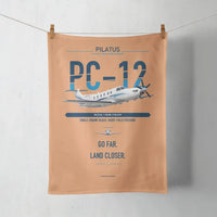Thumbnail for Pilatus PC-12 PRO design on orange towel