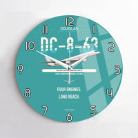 Thumbnail for Douglas DC-8-63 design on turquoise no frame wall clock