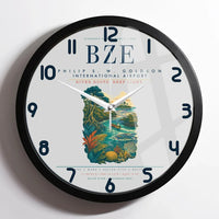 Thumbnail for Philip S. W. Goldson International Airport (BZE) design on light gray framed wall clock