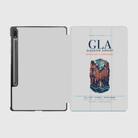 Thumbnail for Glasgow Airport (GLA) design on light gray samsung tablet tablet case