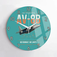 Thumbnail for AV-8B Harrier II design on turquoise no frame wall clock