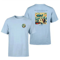 Thumbnail for VINTAGE G4287 - The Powder Morning Lift - Double-Side T-Shirt design on lightblue double side t shirt