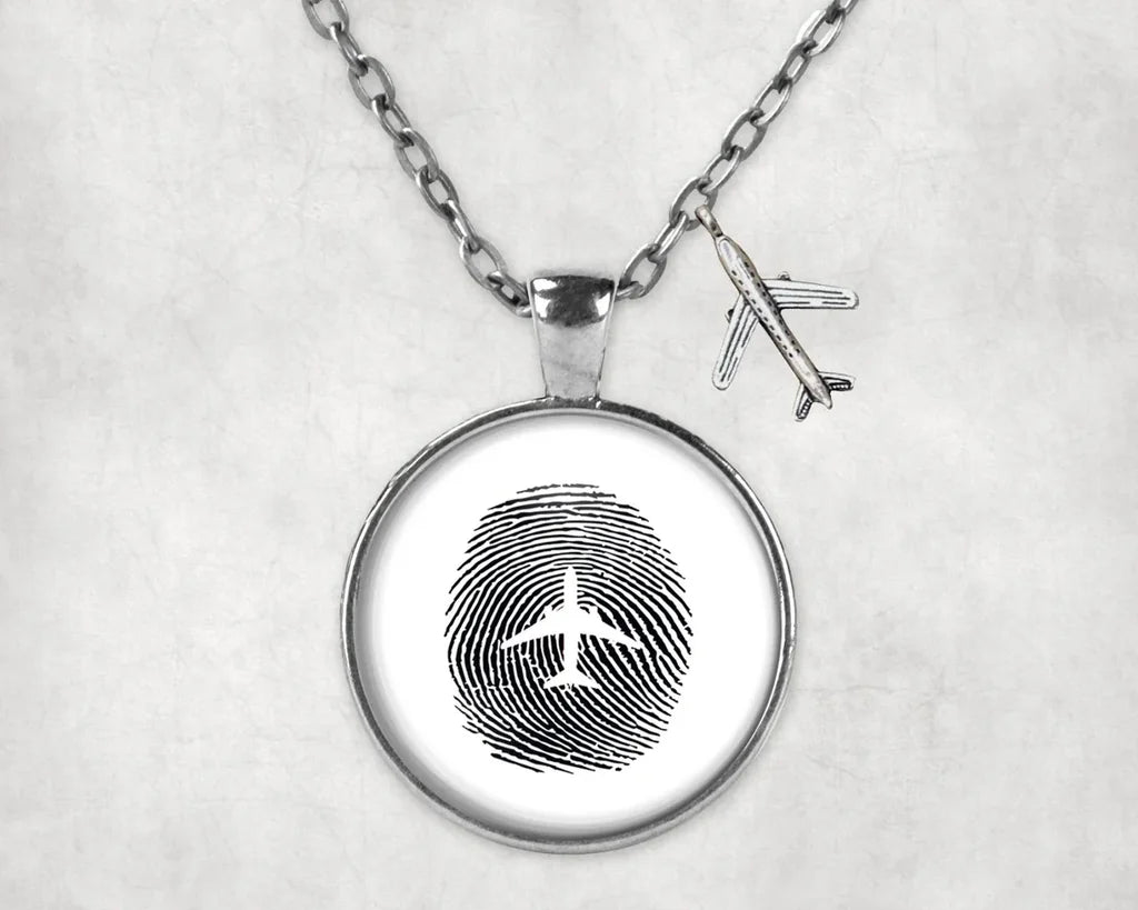 Aviation Finger Print Necklace - view 10