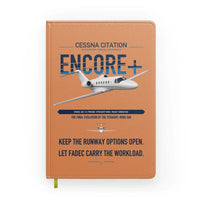 Thumbnail for Cessna Citation Encore+ design on orange notebook