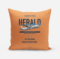 Thumbnail for Handley Page HPR.7 Dart Herald design on orange pillow