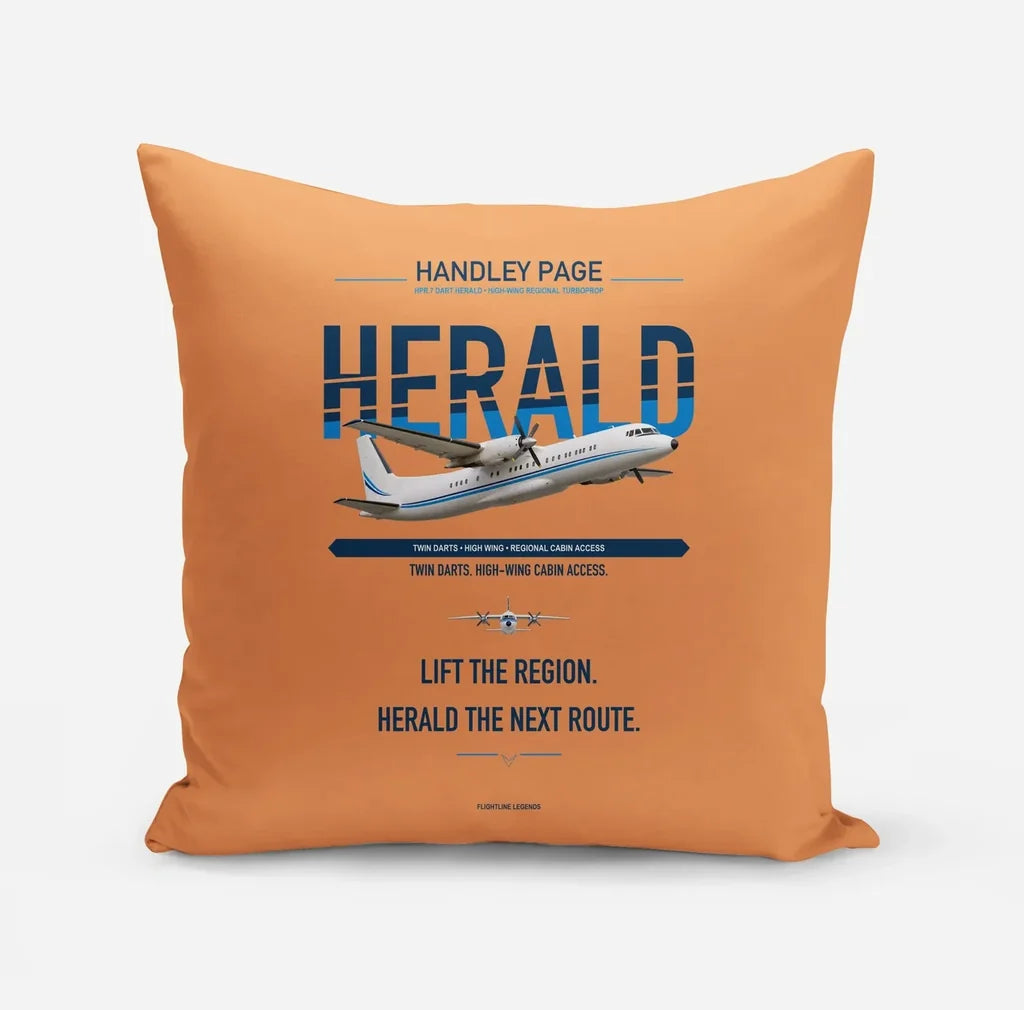 Handley Page HPR.7 Dart Herald design on orange pillow